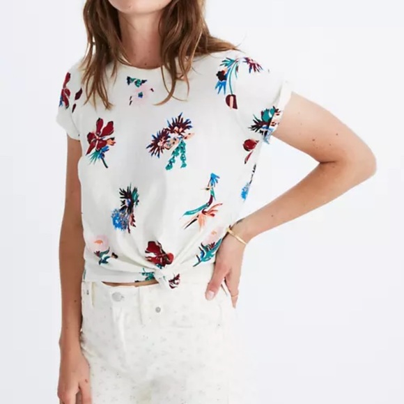 Madewell Tops - Madewell Hawaiian flower tee
